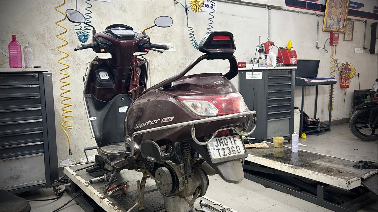 LIVE . full service process TVS Jupiter 125