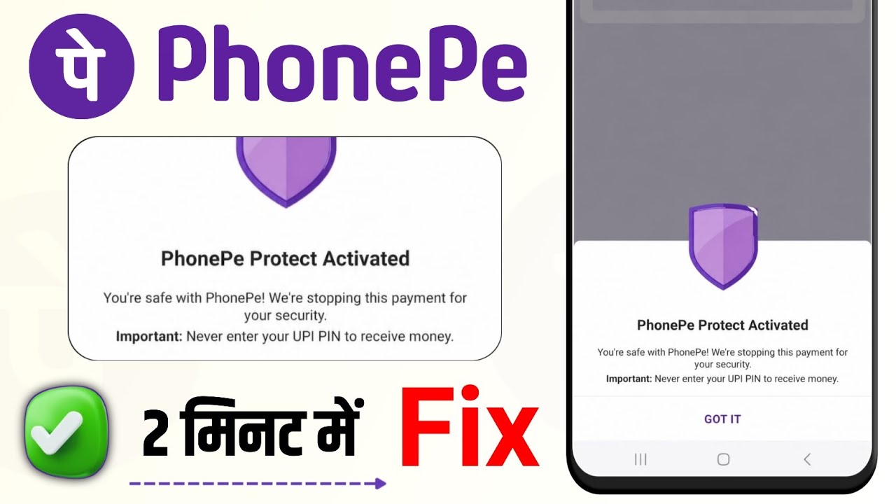 PhonePe Protect Activated Problem Solution | How To Solve PhonePe Protect Problem