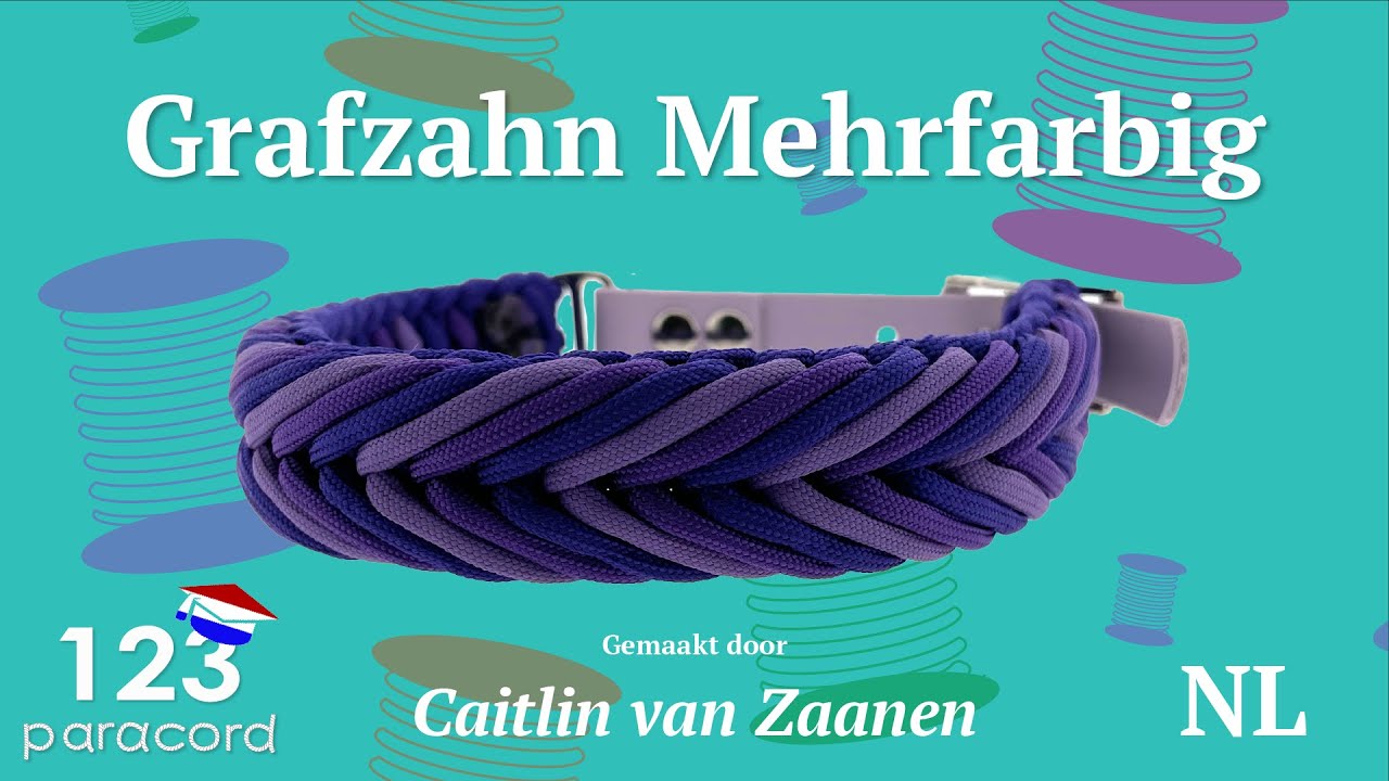 Grafzahn Mehrfarbig | Paracord tutorial NEDERLANDS