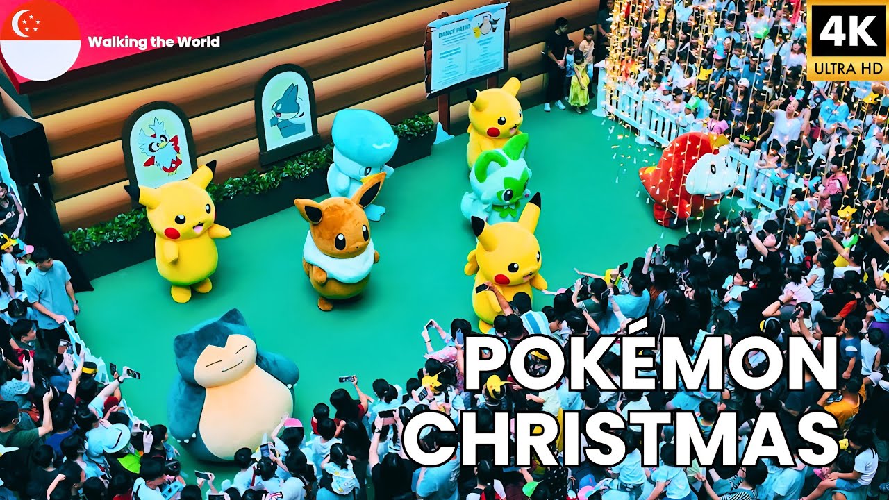 Pok&eacute;mon Christmas in Singapore! FULL Tour & Merch at Suntec City [4K]