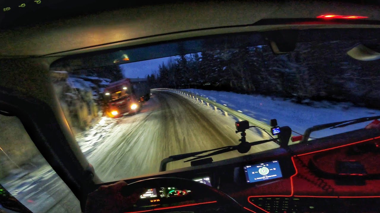 Norway 4K POV Norway Winter Truck Driving FV30 Gilset-Røros Volvo FH540 iSave 8x4 Tridem Part 2