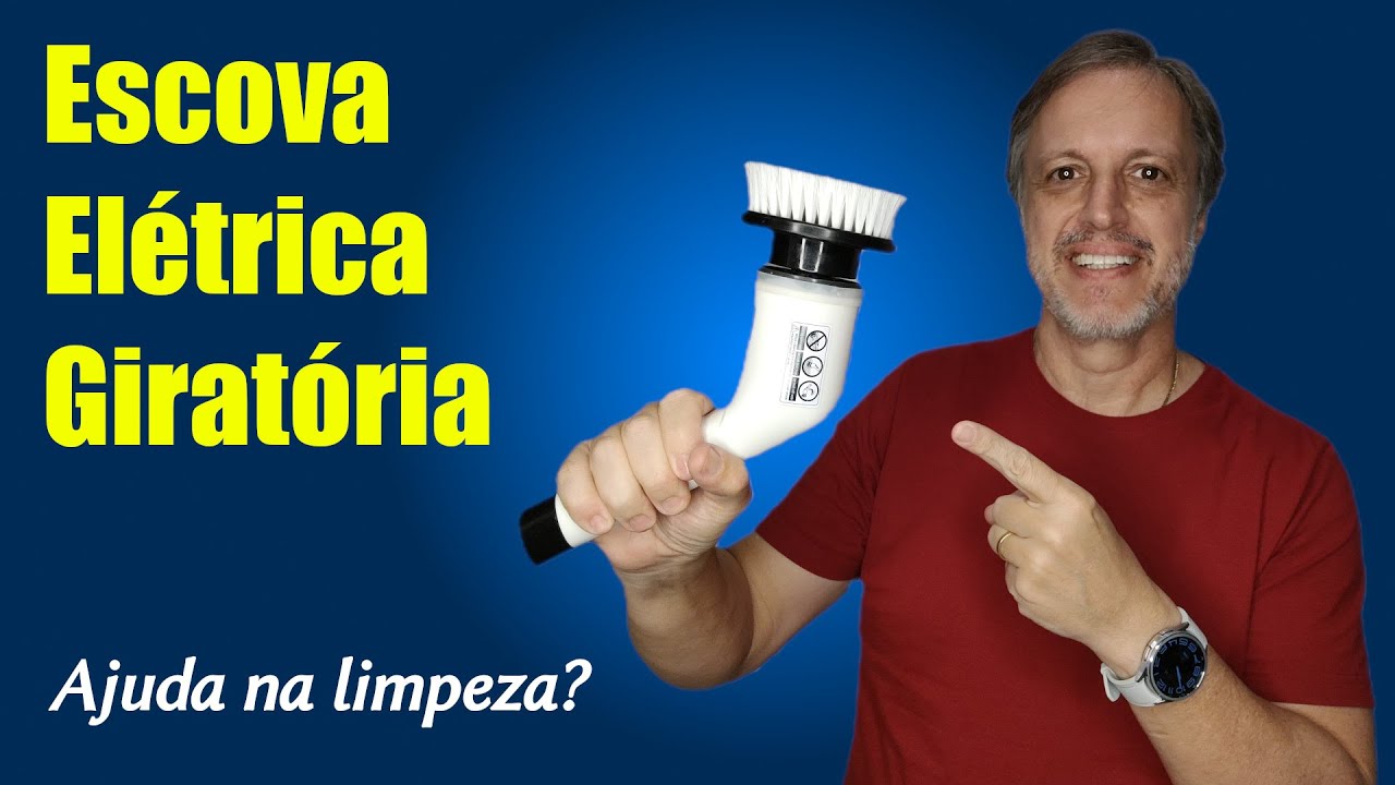 Escova El&eacute;trica Girat&oacute;ria de Limpeza | Unboxing e Teste Completo