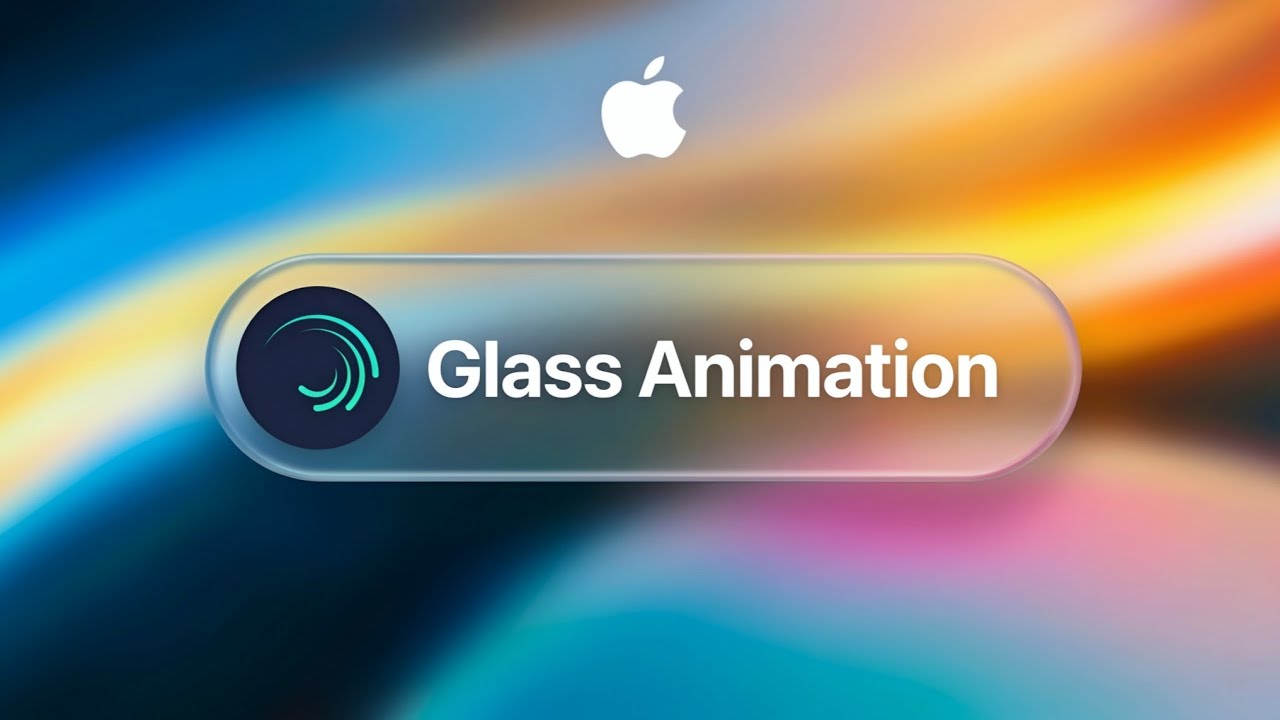 Apple style glass Animation in alight motion.