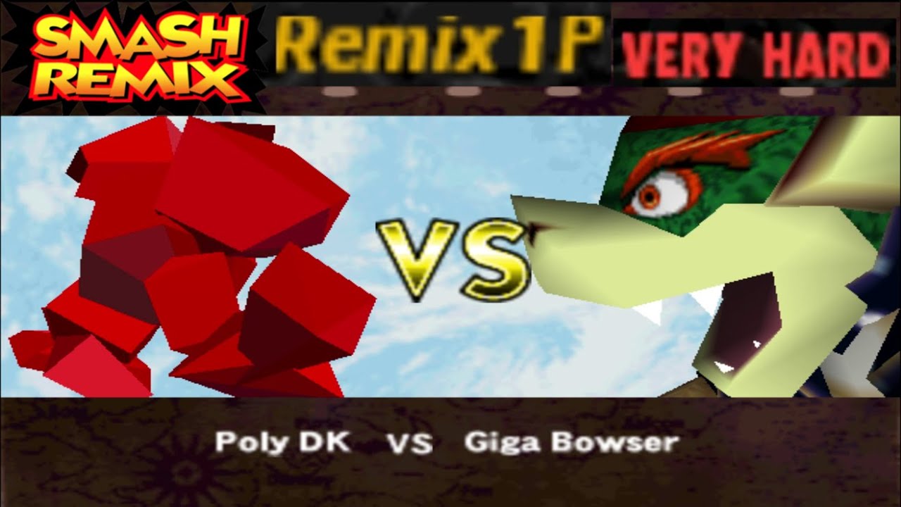 Smash Remix - Classic Mode Remix 1P Gameplay with Polygon Donkey Kong (VERY HARD)