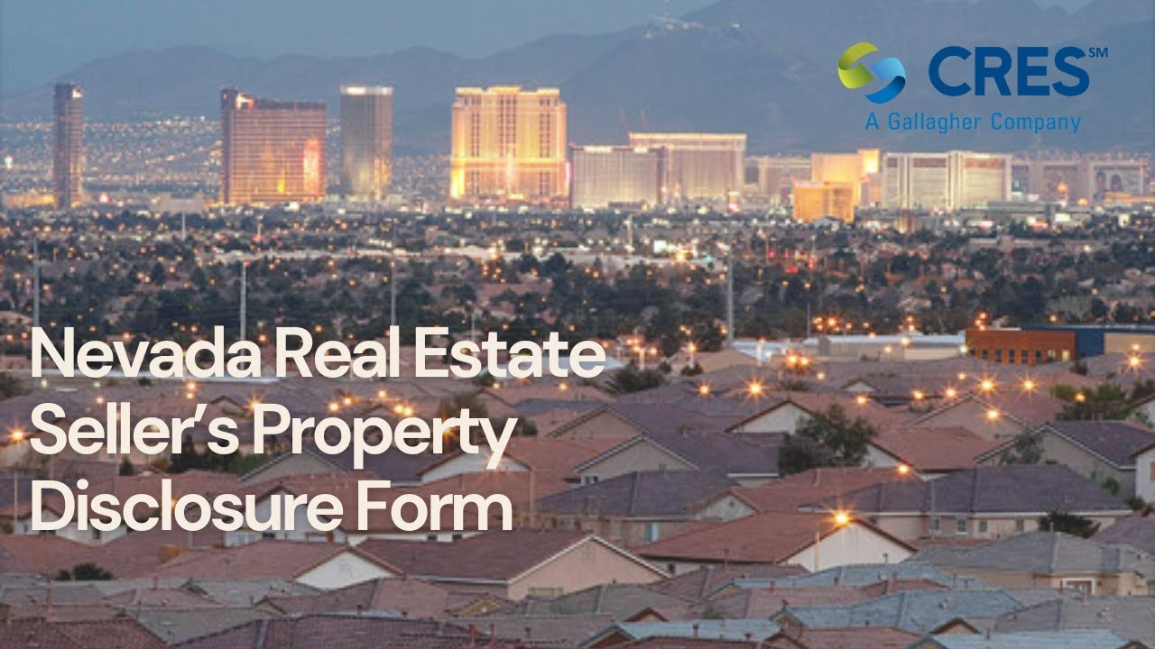 Nevada Real Estate Seller’s Property Disclosure Form