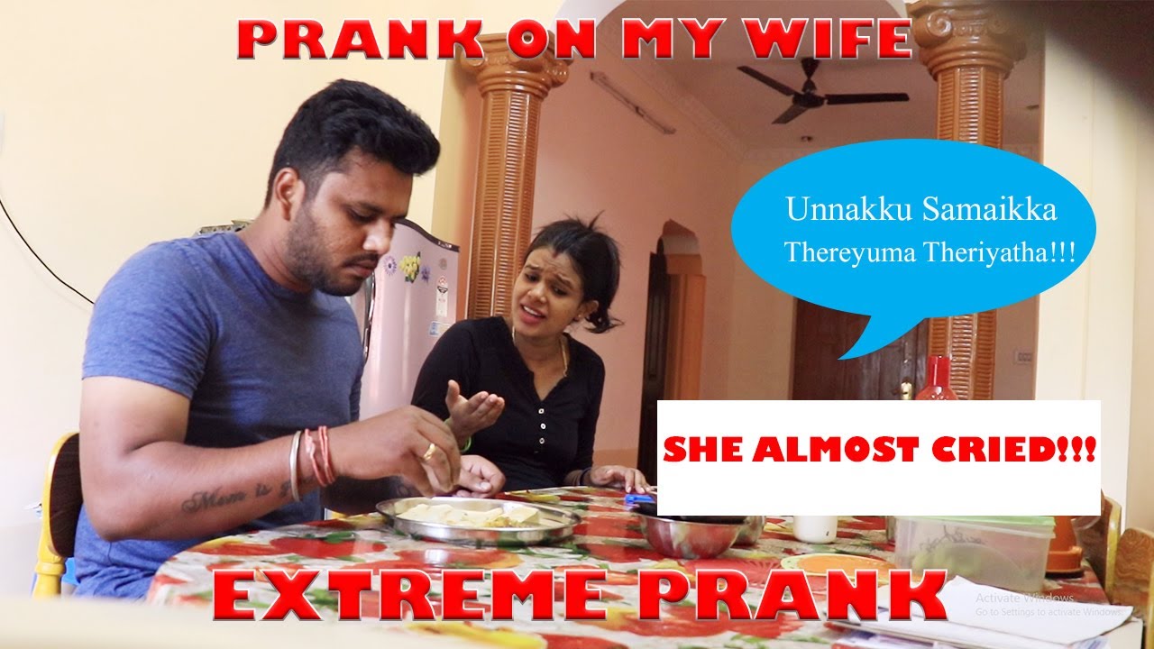 EXTREME PRANK ON MY WIFE |*She Almost Cried*| Food Prank |GONE WRONG| Tamil Couple Prank| 