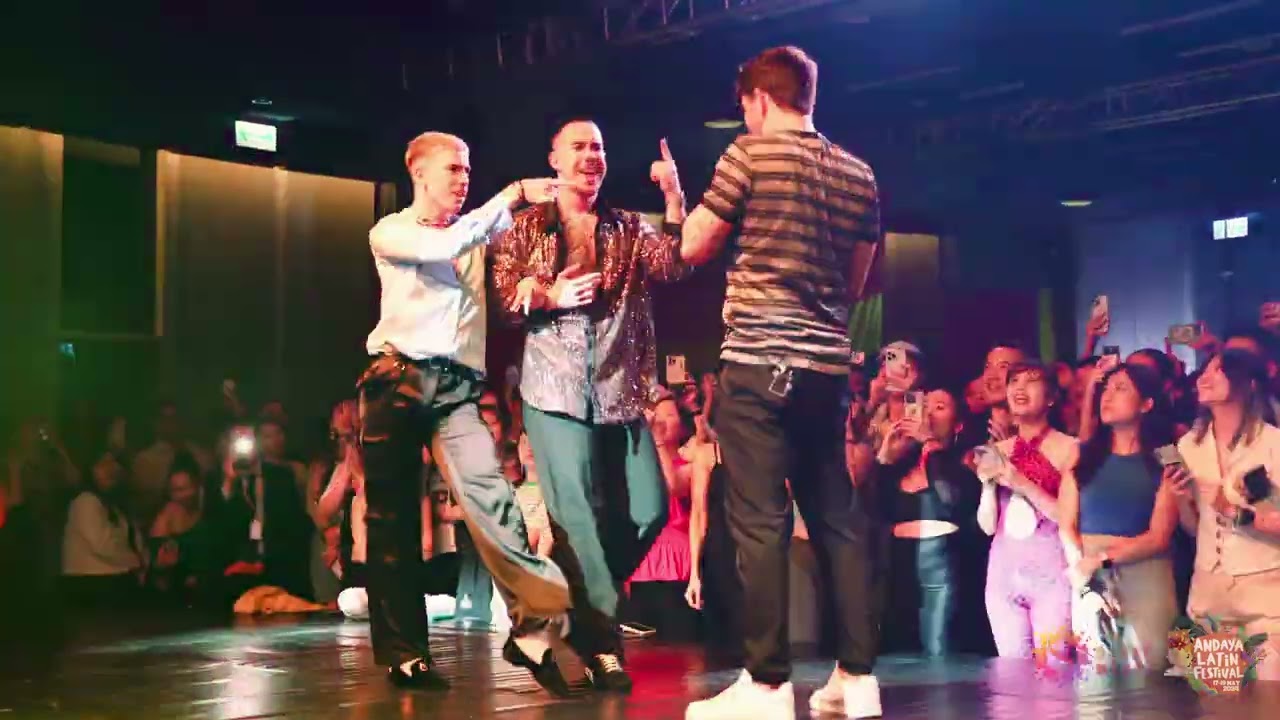 Dani J Concert with Abraham y Javi (Hermanos Godoy) dancing Bachata at Andaya Latin Festival 2024