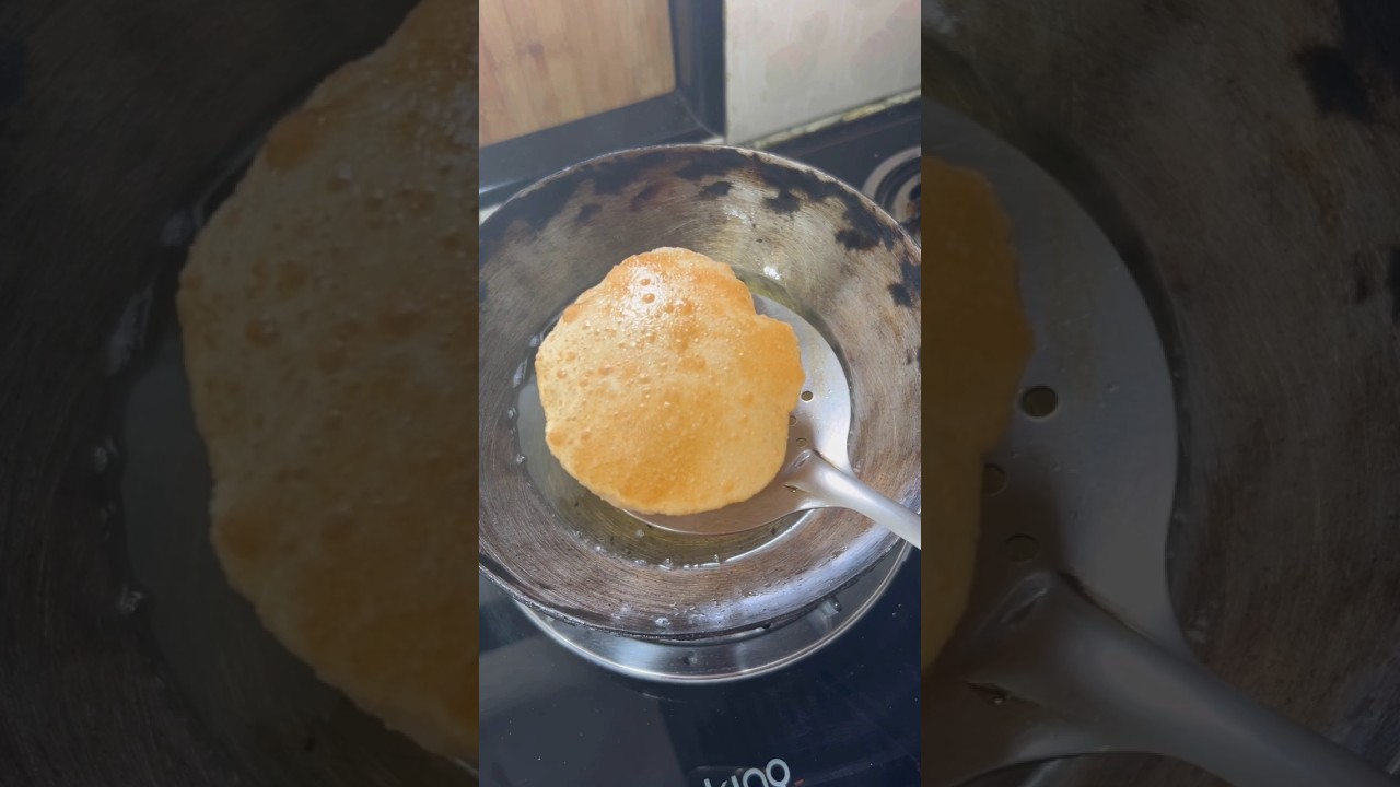 Poori recipe | How to make soft & puffy poori at home | Puri recipe #recipe #shorts