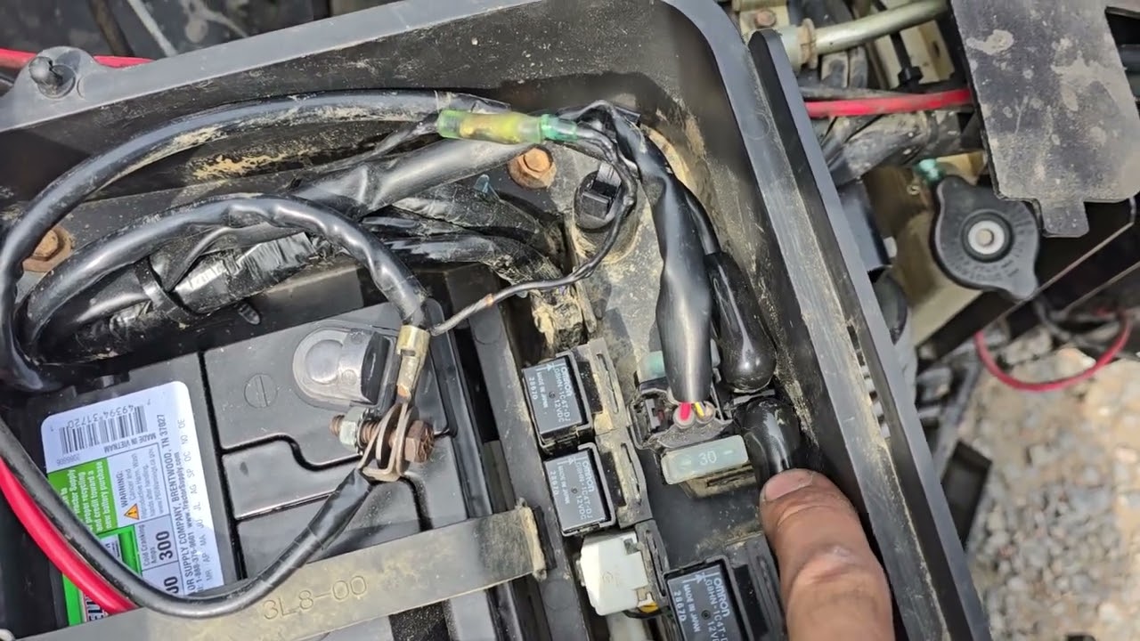Yamaha Rhino 660 starting problem fixed!!! ( Clicking/Melting tiny black wire and green connection )