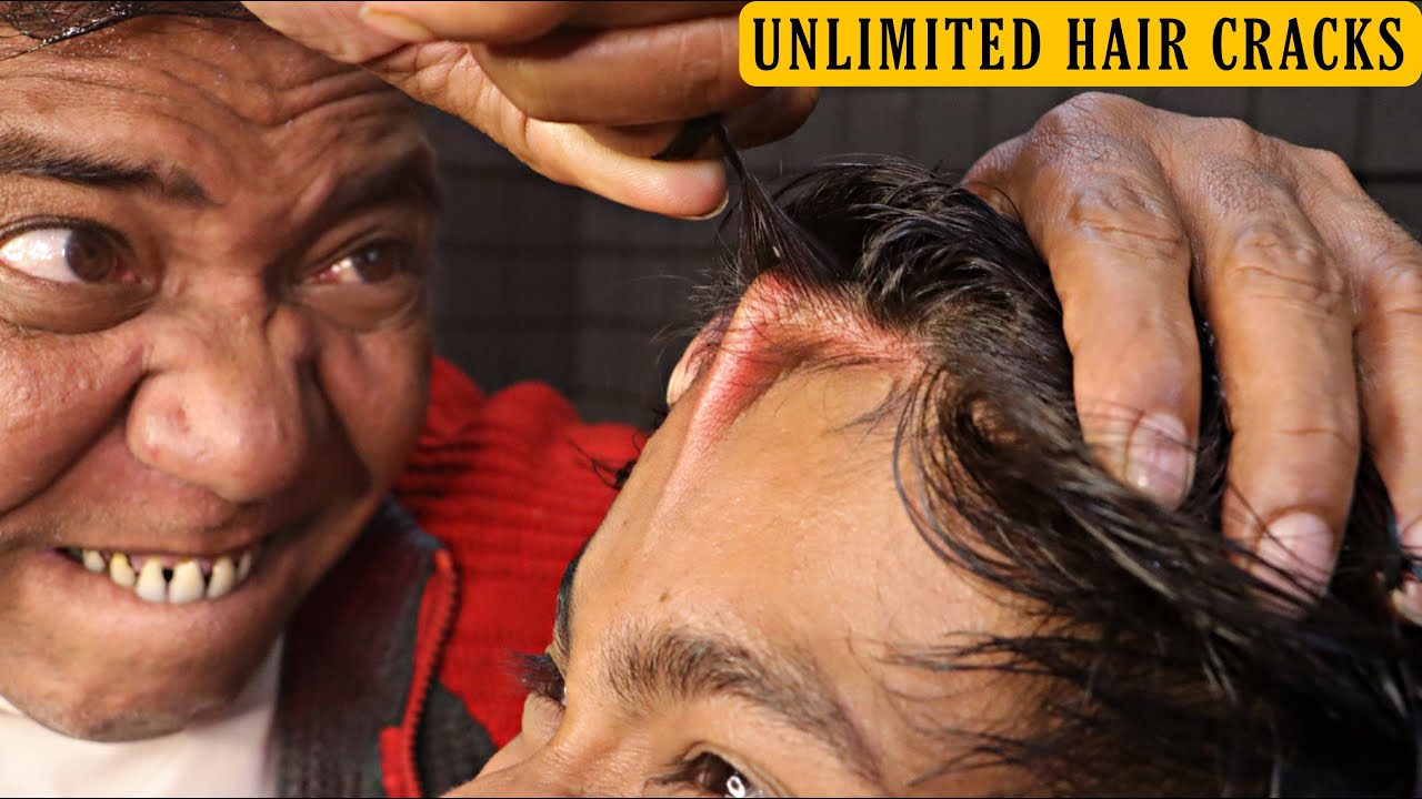 Unlimited Hair Cracking ASMR 💥 Head Massage, Neck Cracking | Comb Scratching by Asim Barber