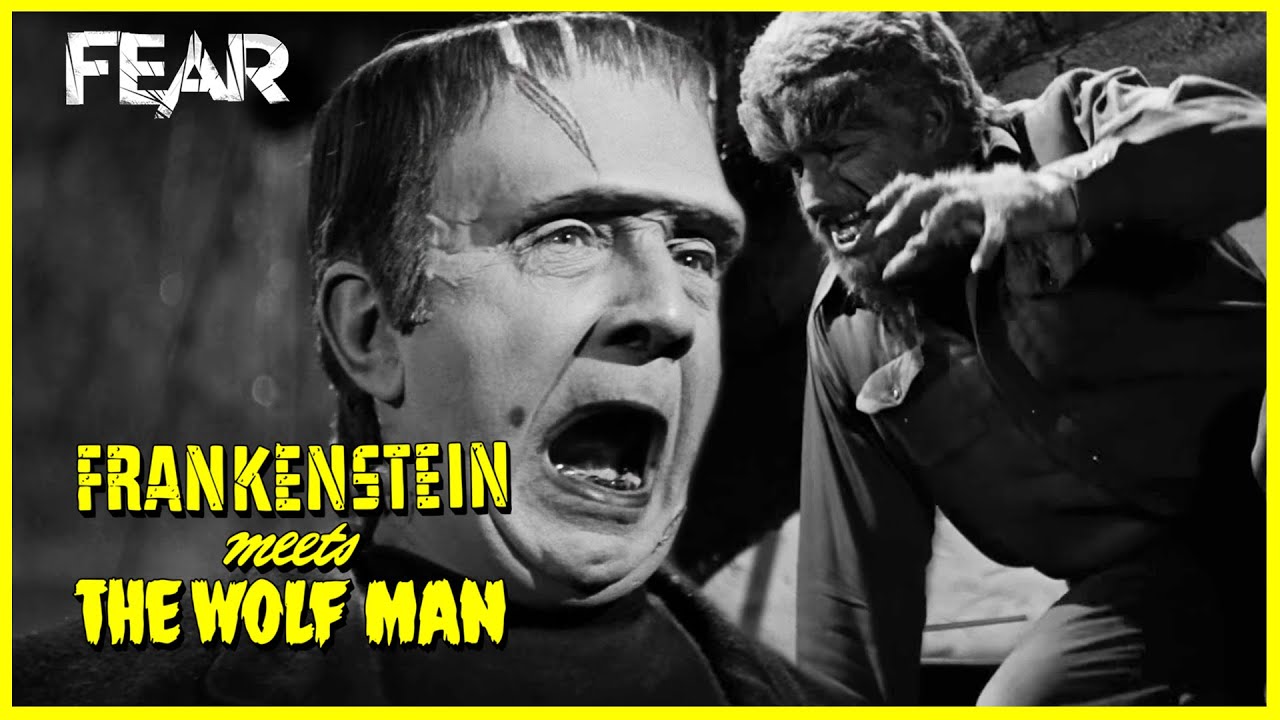 Frankenstein VS The Wolf Man (Fight Scene) | Frankenstein Meets The Wolf Man (1943)