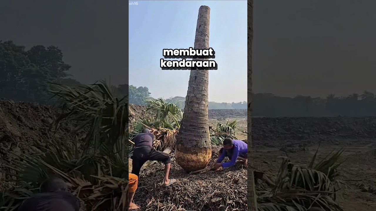 Kendaraan dari pohon palem #sampan #perahu