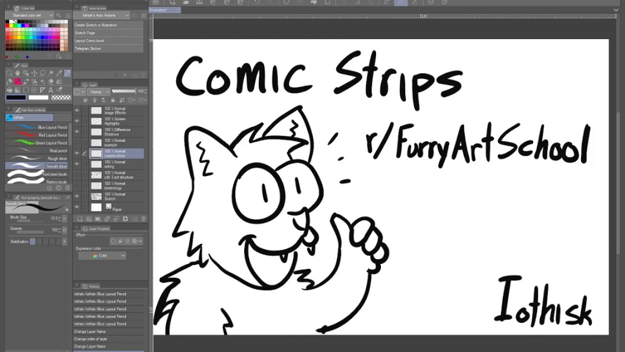 r/FurryArtSchool art lecture stream - Making Comics