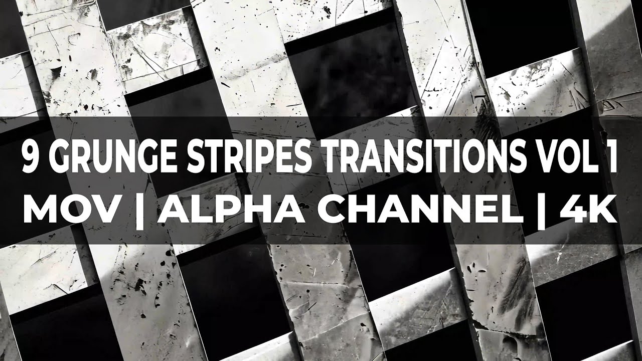 Grunge Stripes Transitions Vol. 1 &ndash; 9 Rugged 4K Matte Wipes Pack