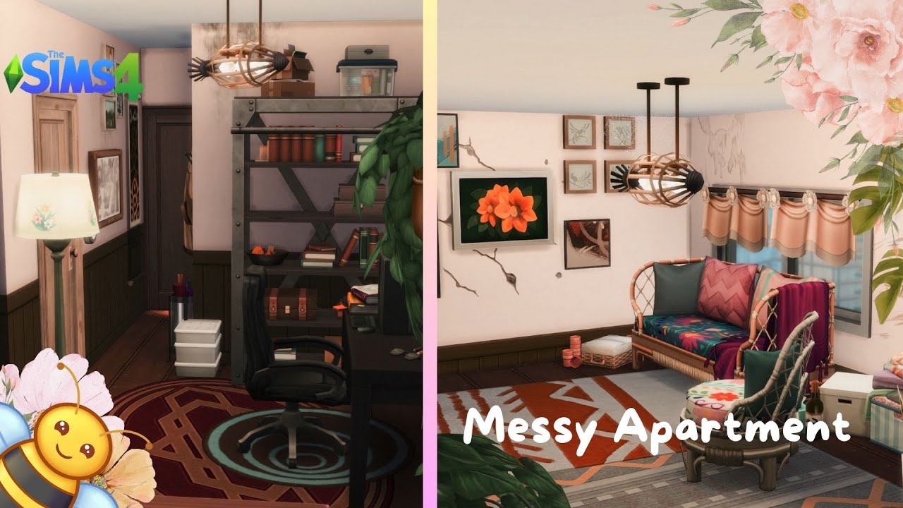 Cozy Messy Apartment| The Sims4 | No CC | Speed Build