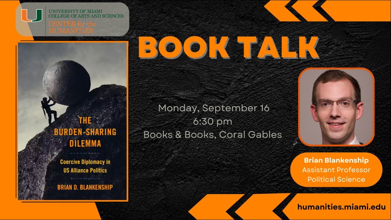 The Burden-Sharing Dilemma Book Talk | Brian Blankenship on U.S. Alliances and Defense Strategy