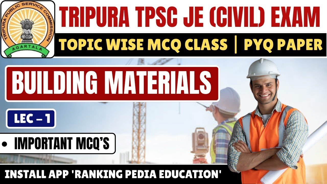 TPSC JE Civil: Building Materials MCQ | TPSC JE | TPSC Junior Engineer (Civil) Previous Year Paper