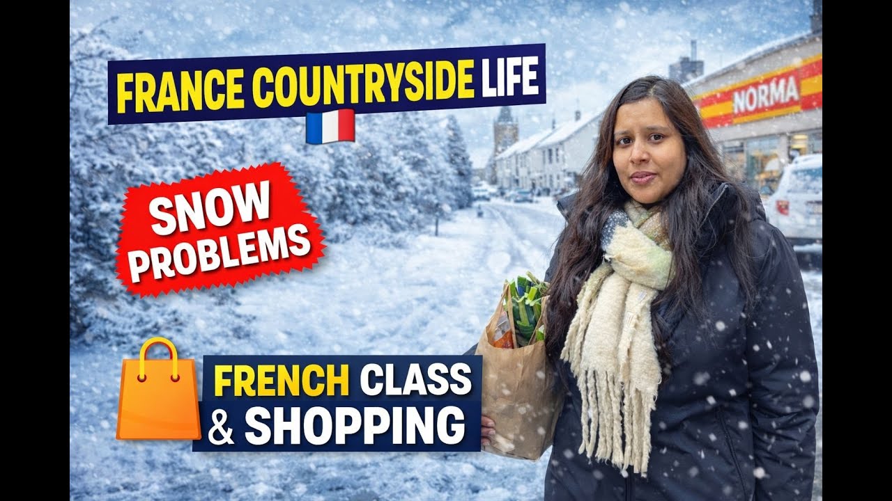 France Countryside Life ❄️ | Snow ke Nuksan, French Class & Shopping