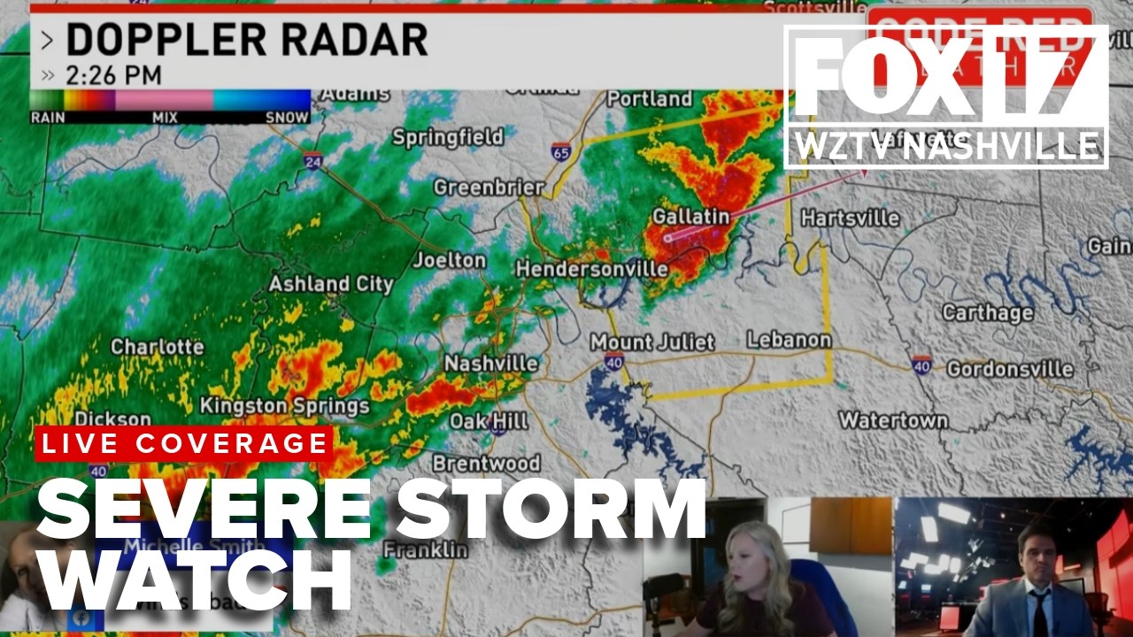 LIVE FORECAST: Severe Storms Roll Into Nashville 📱