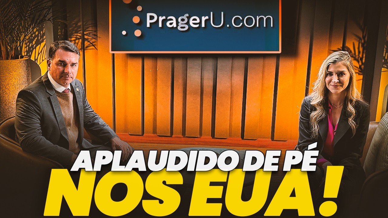 Flávio Bolsonaro aplaudido de pé nos EUA