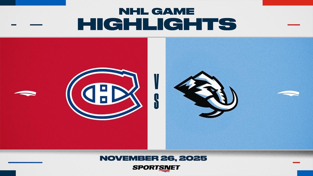 NHL Highlights | Canadiens vs. Mammoth - November 26, 2025