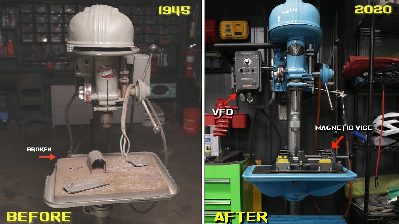 BEAUTIFUL Drill Press Restoration (Delta 17”)