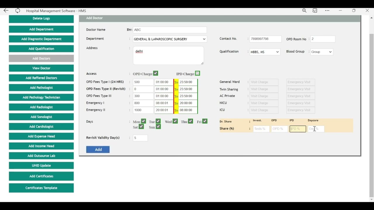 ADMIN DEMONSTRATION : SOFTCURE HOSPITAL SOFTWARE