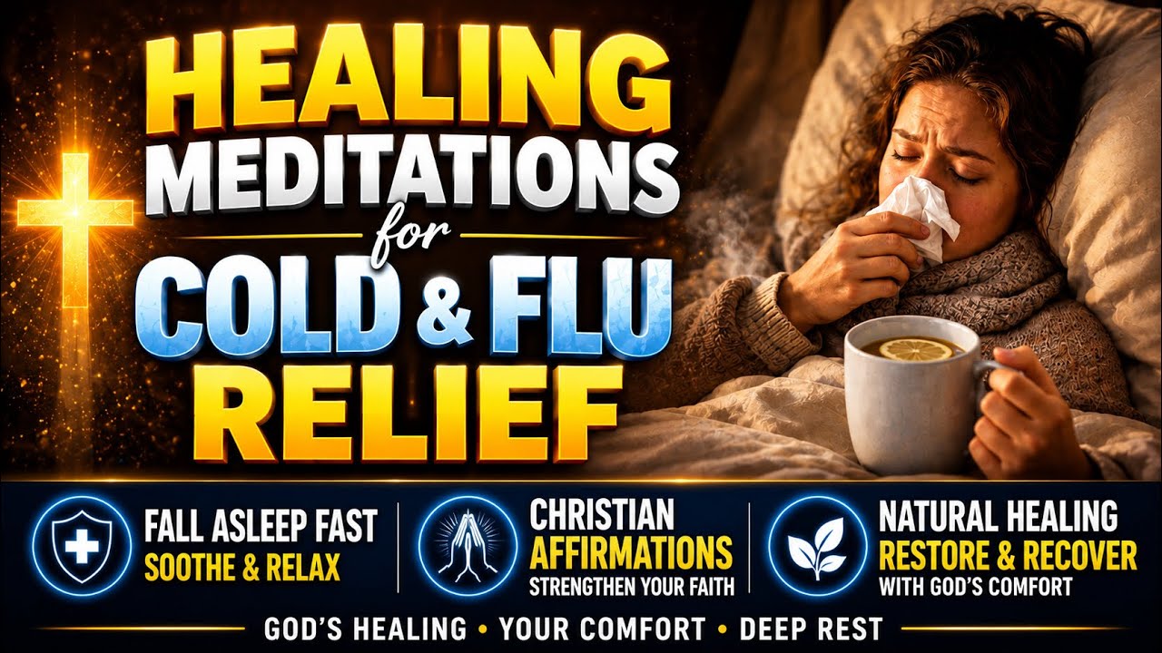 Healing Meditations for Cold & Flu Relief | Fall Asleep Fast with Christian Affirmations