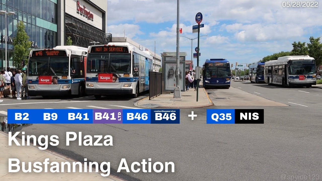 ᴴᴰ MTA NYC Bus: B2/B9/B41/LTD/B46/SBS + Q35 and NIS Bus Action @ Kings Plaza (05/28/2022)