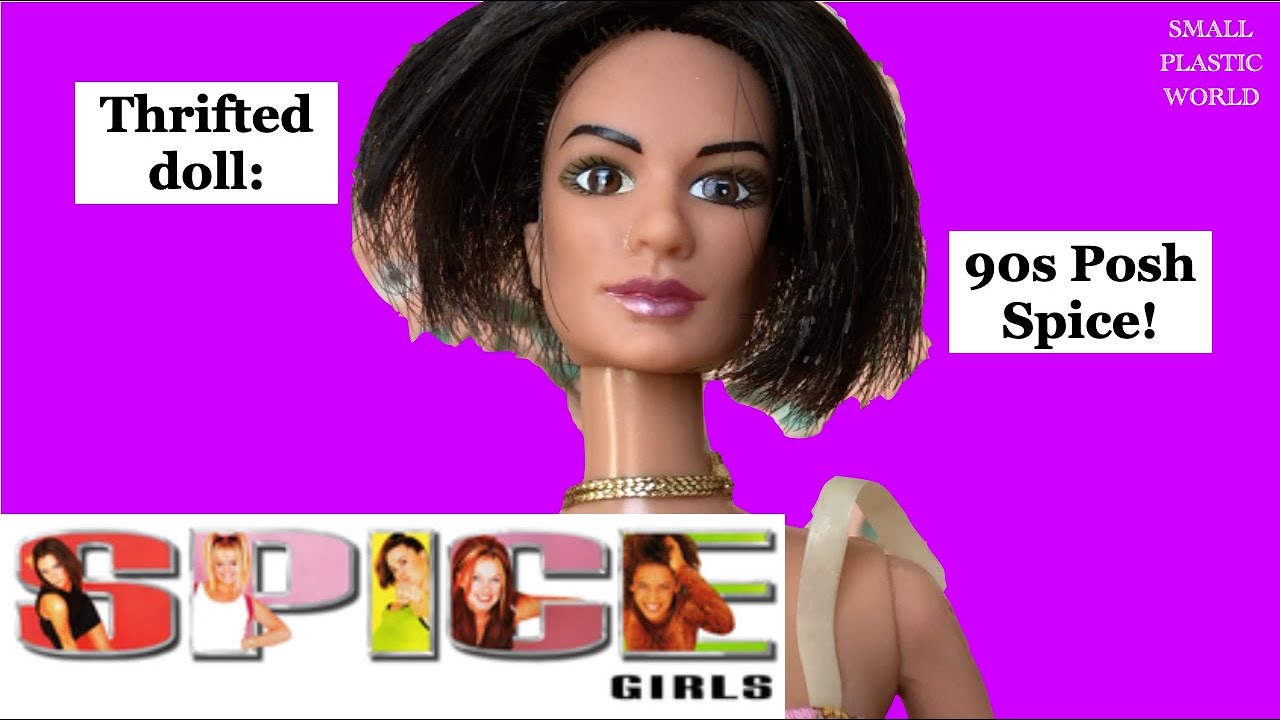 Thrifted celebrity doll: 90s Posh Spice (Victoria Beckham) from the Spice Girls!