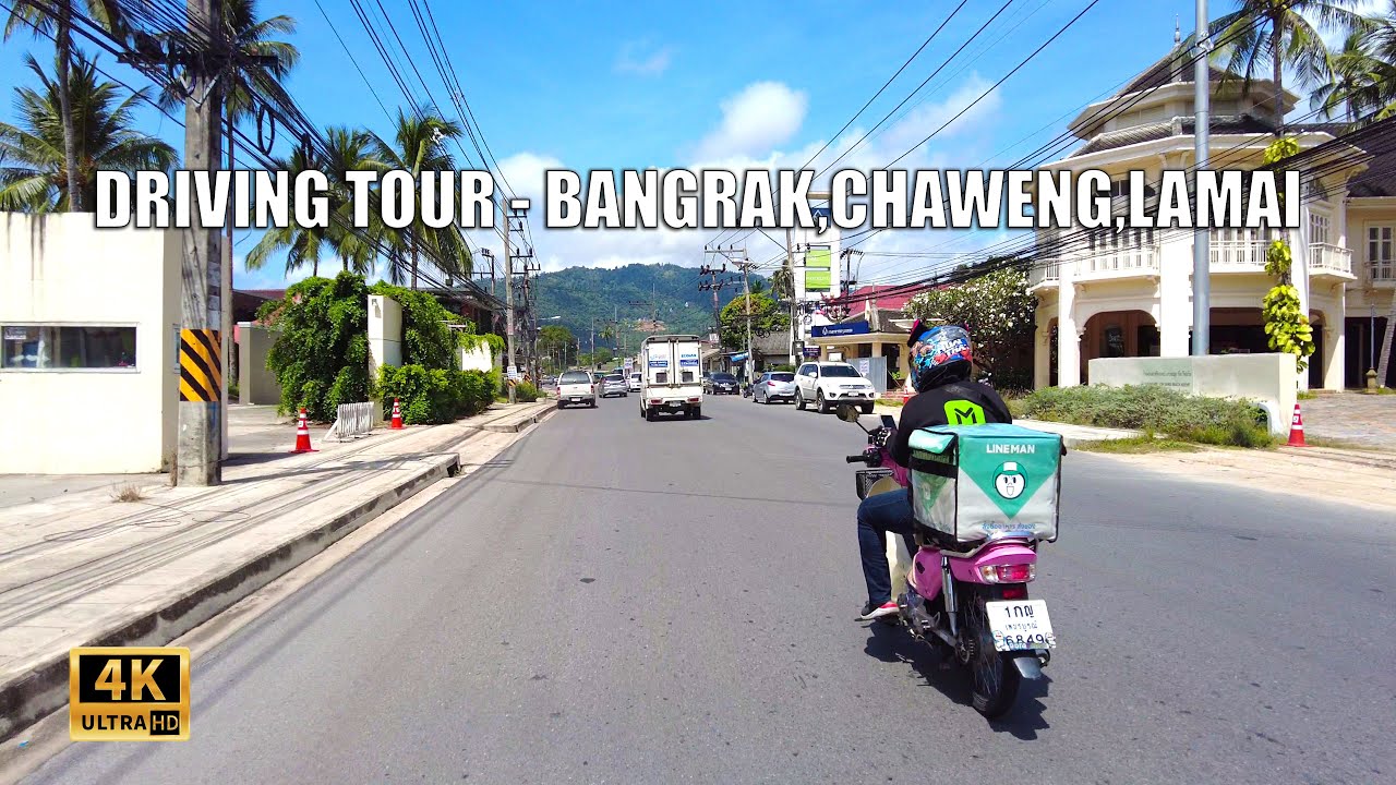 4K Koh Samui Driving tour to Lamai district | Virtual travel - Streets of Thailand 2022