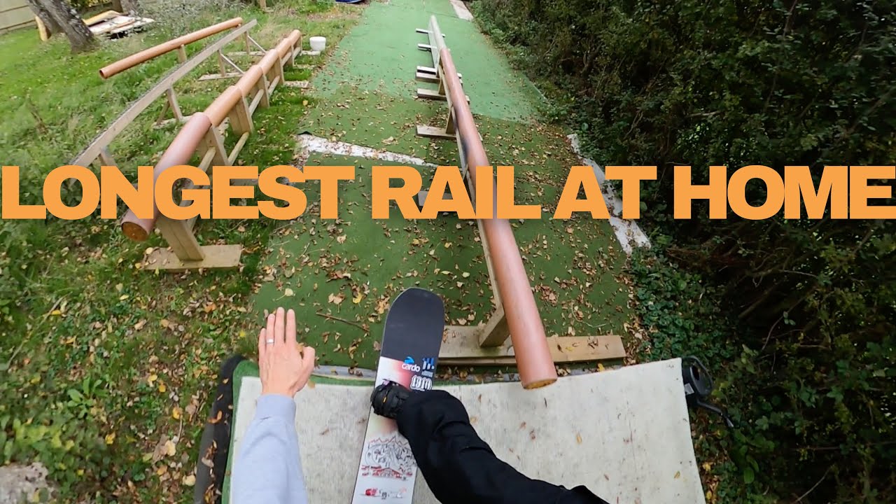 IS THIS THE LONGEST BACKYARD SNOWBOARD RAIL?