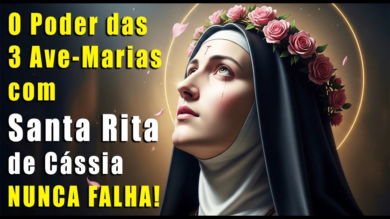 O Poder das 3 Ave-Marias com Santa Rita de Cássia – Faça Seus 3 Pedidos Agora! - #oração #fe