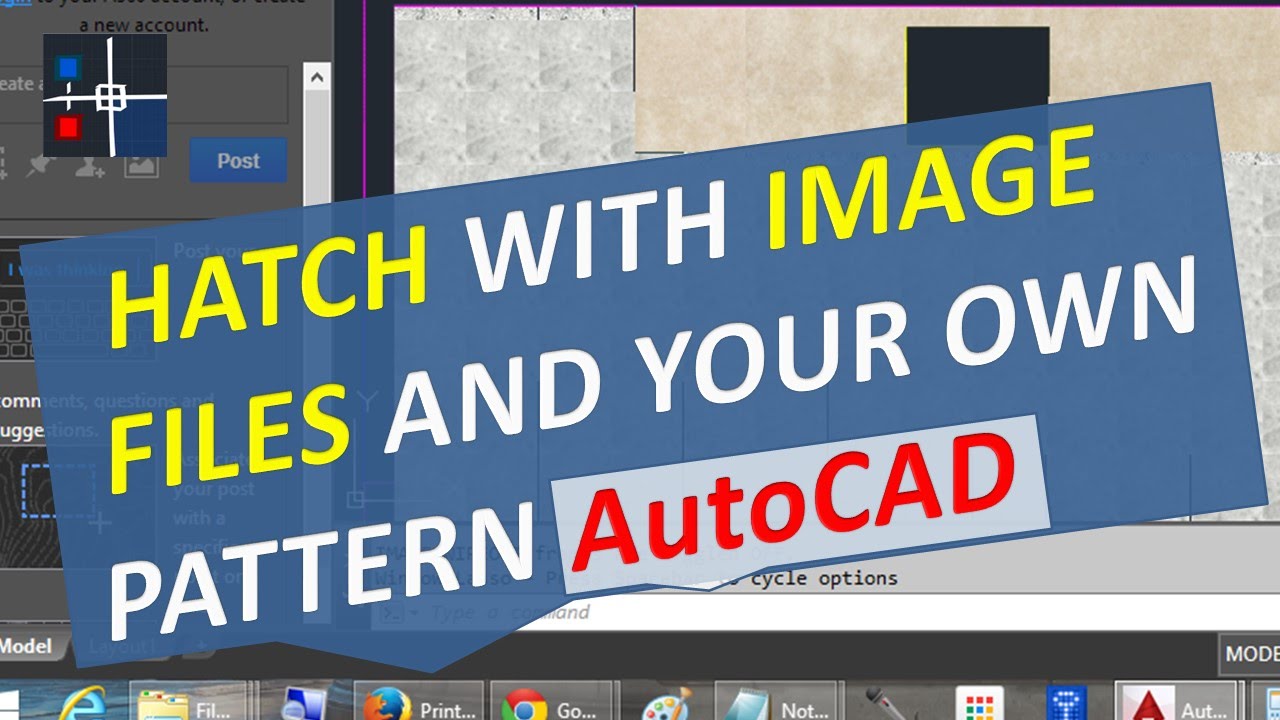 Hatch with image Files and your own Pattern AutoCAD with SUPERHATCH