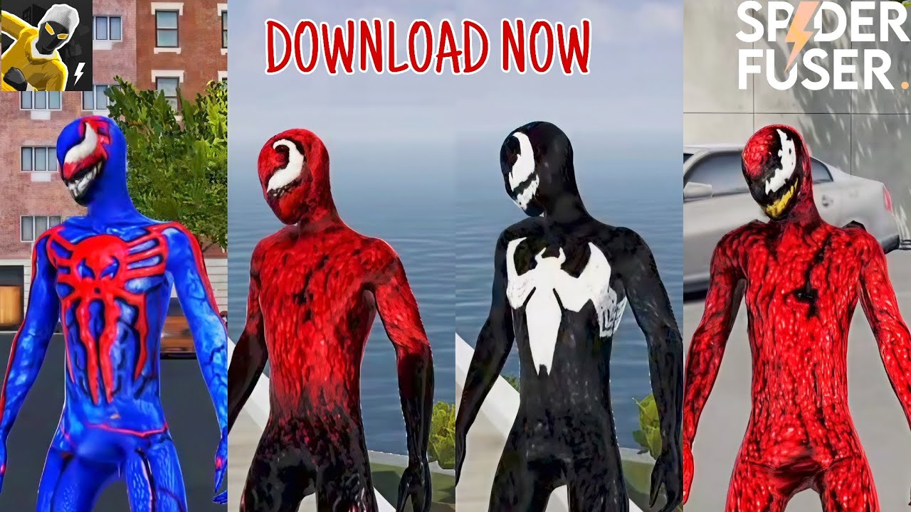 💯 Download Best Symbiote Suit (Venom,Carnage,Toxin) in Spider Fuser 🔥