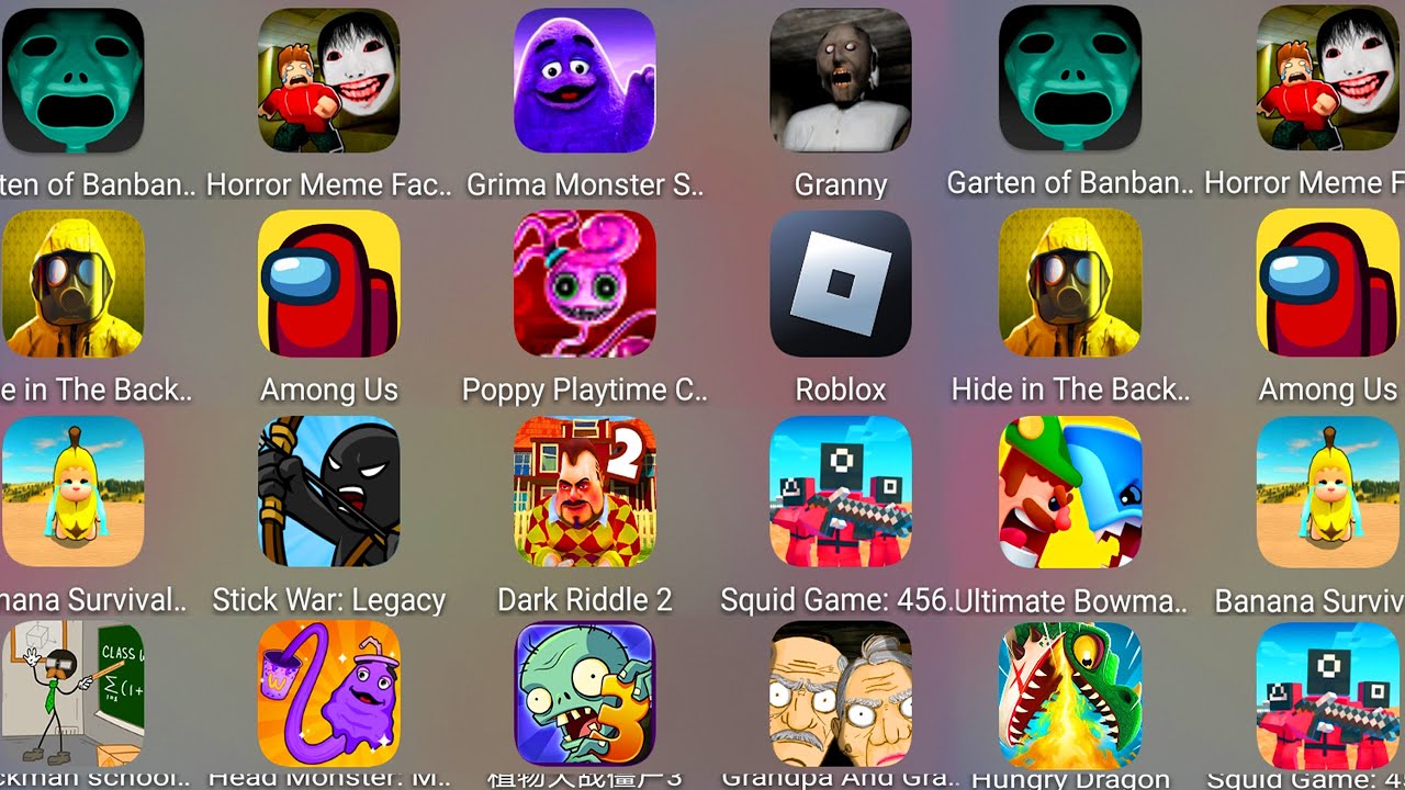 Grandpa And Granny Home Escape,Grimace Monster Scary,Horror Meme,Roblox,Poppy Mobile,Toilet Monster