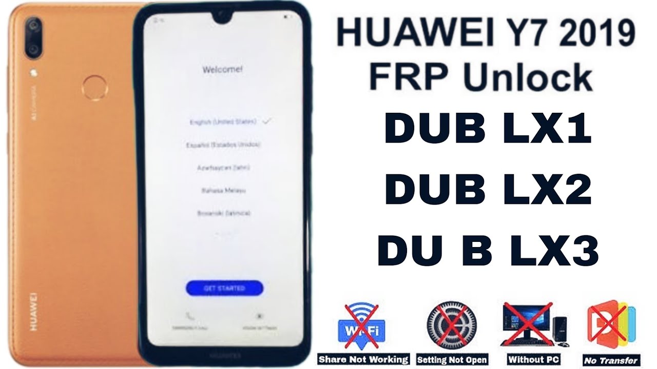 Huawei Y7 Prime 2019 DUB-LX1 FRP Bypass l Huawei DUB-LX1 FRP Разблокировка аккаунта Google без ПК