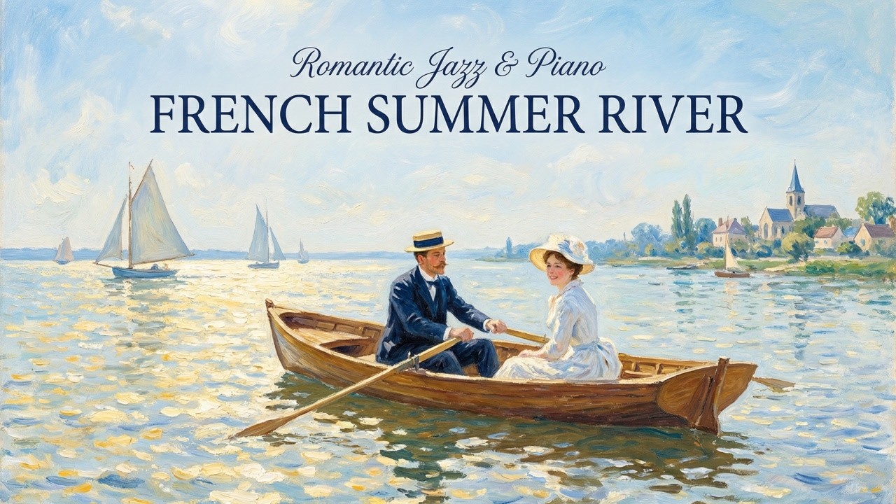 FRENCH SUMMER RIVER 🛶 Romantic Instrumental Music — Summer Jazz & Piano | Impressionist Paris