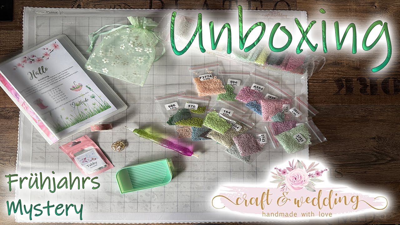 Unboxing | Frühlings Mystery von Craft & Wedding - Diamond Painting nach Schema auf Blankoleinwand