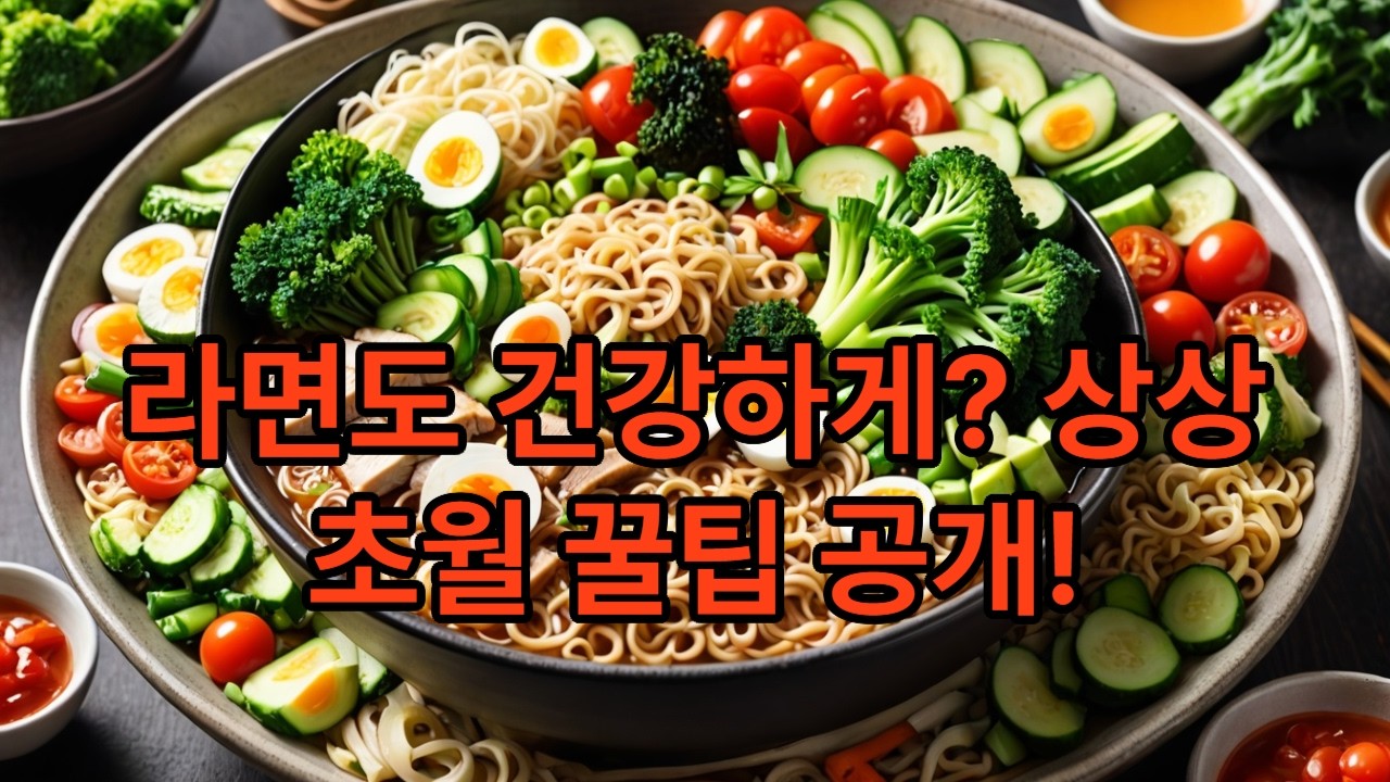 라면도 영양가있게,상싱초월 꿀팁공개!