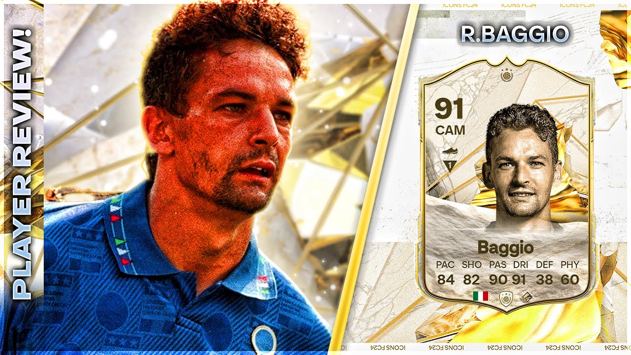 WHAT A CARD!!!!!! ICON 91 RATED ROBERTO BAGGIO PLAYER REVIEW - EA FC24 ULTIMATE TEAM
