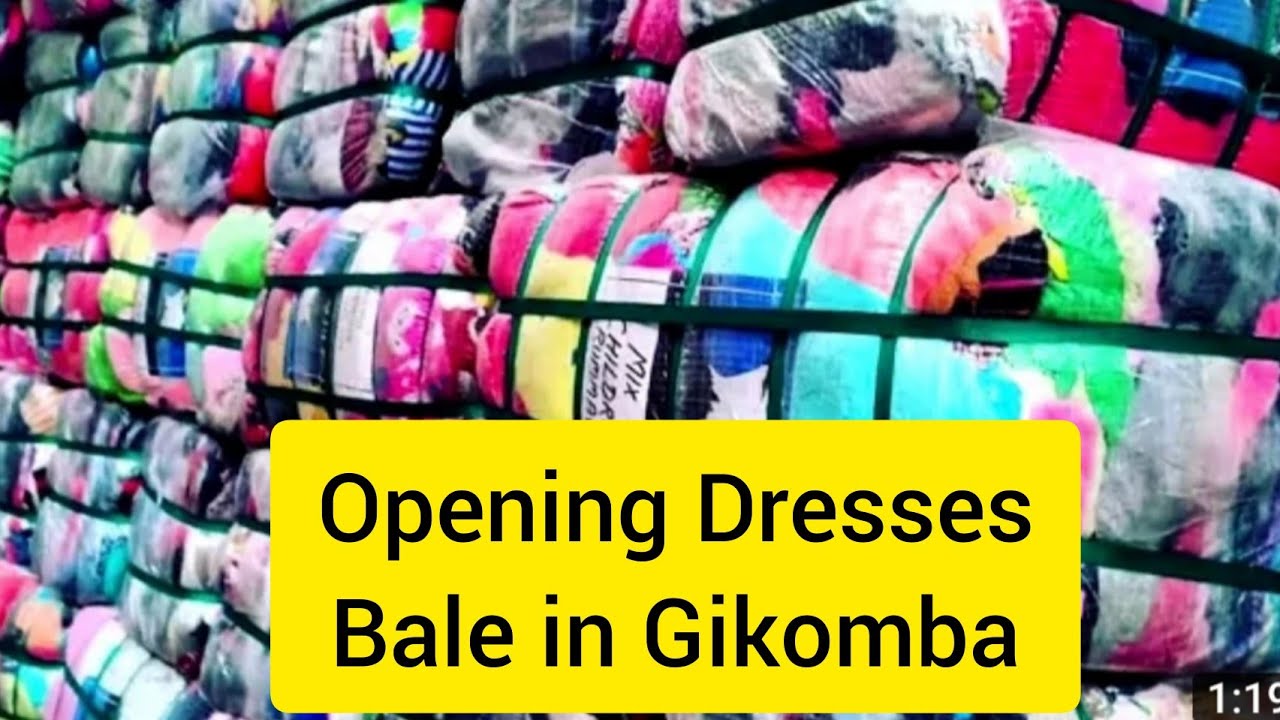 Thrifting at Gikomba market/ How bales are opened/ mixed dress bales#gikomba