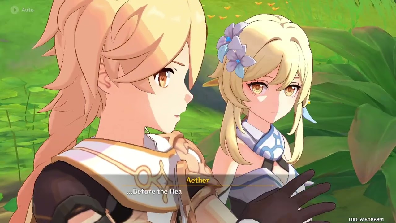 Genshin Impact Cutscene - Lumine Reunite with Aether