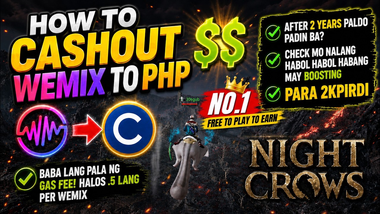 NIGHTCROWS - HOW TO CASHOUT REKTA WEMIX TO PHP STEP BY STEP BEST FREE TO PLAY TO EARN GAMES
