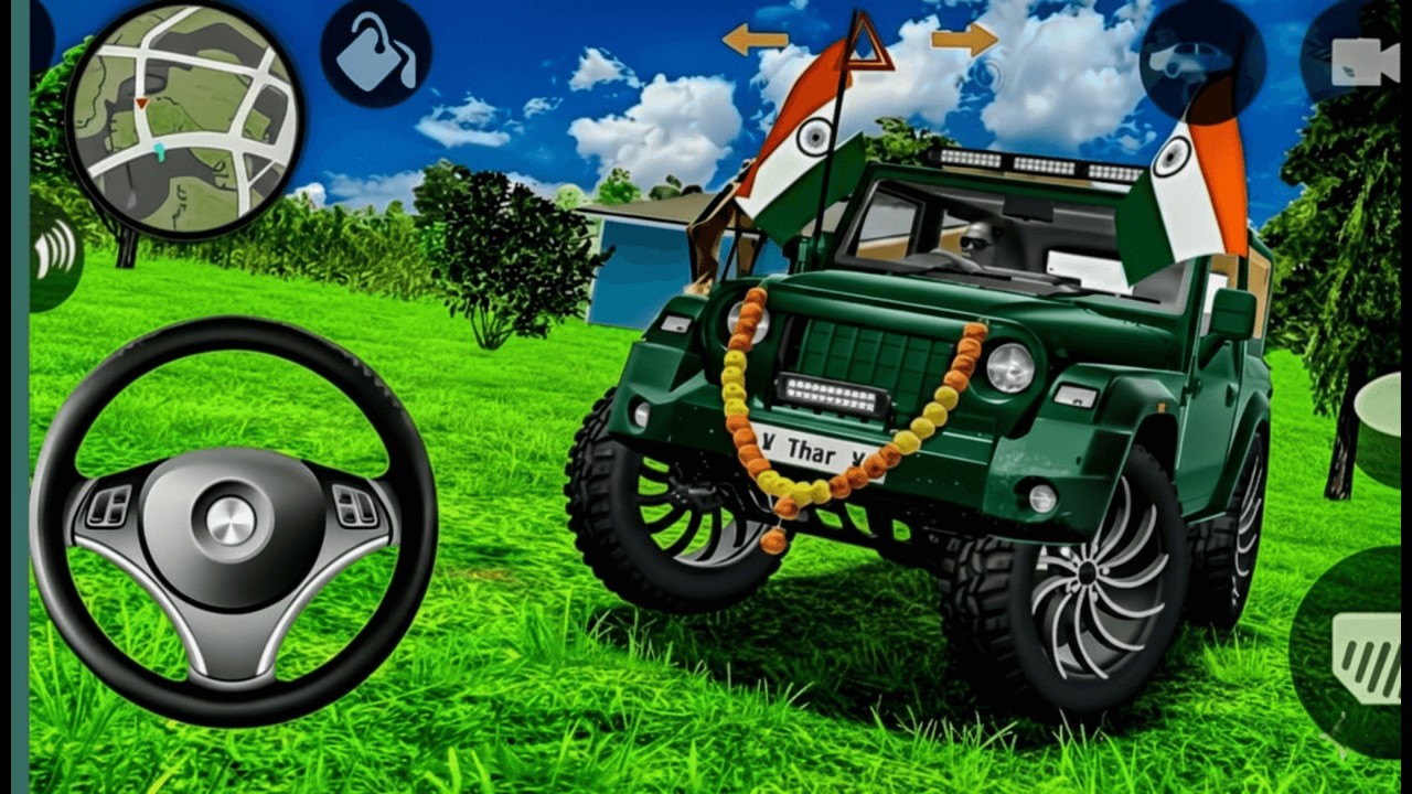 Modified Mahindra Thar Games: Indian Green Thar Gadi Android games #india