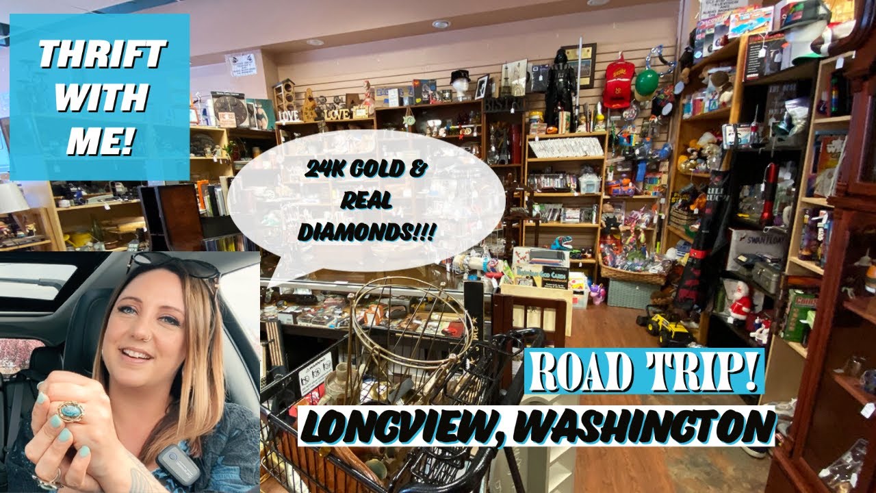 SHOPPING GOODWILL AND FINDING HIDDEN TREASURES IN LONGVIEW | 24k Gold & Diamonds | Thrift With Me