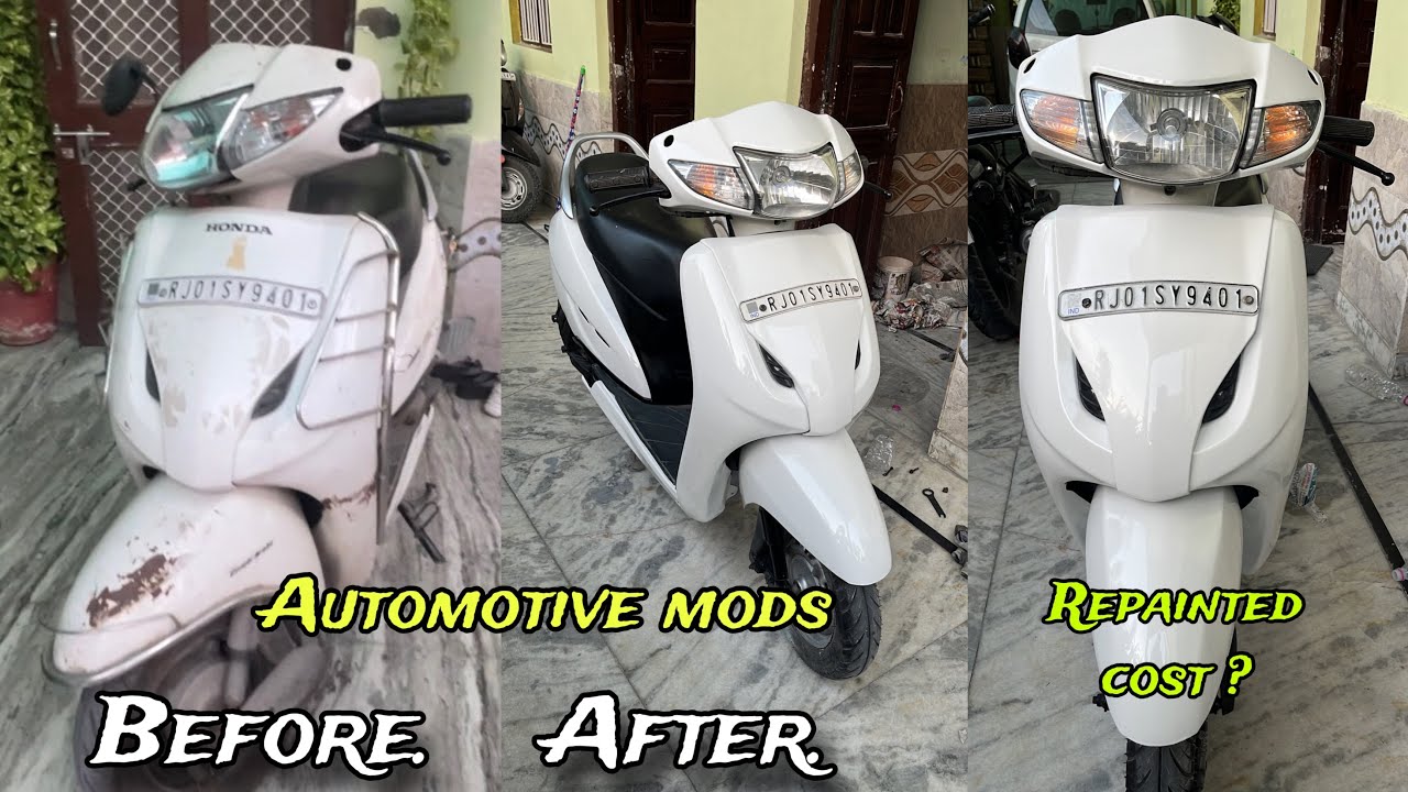 Honda activa repainted. Restoration of activa | repaint cost  scooter scooty repaint cost of activa
