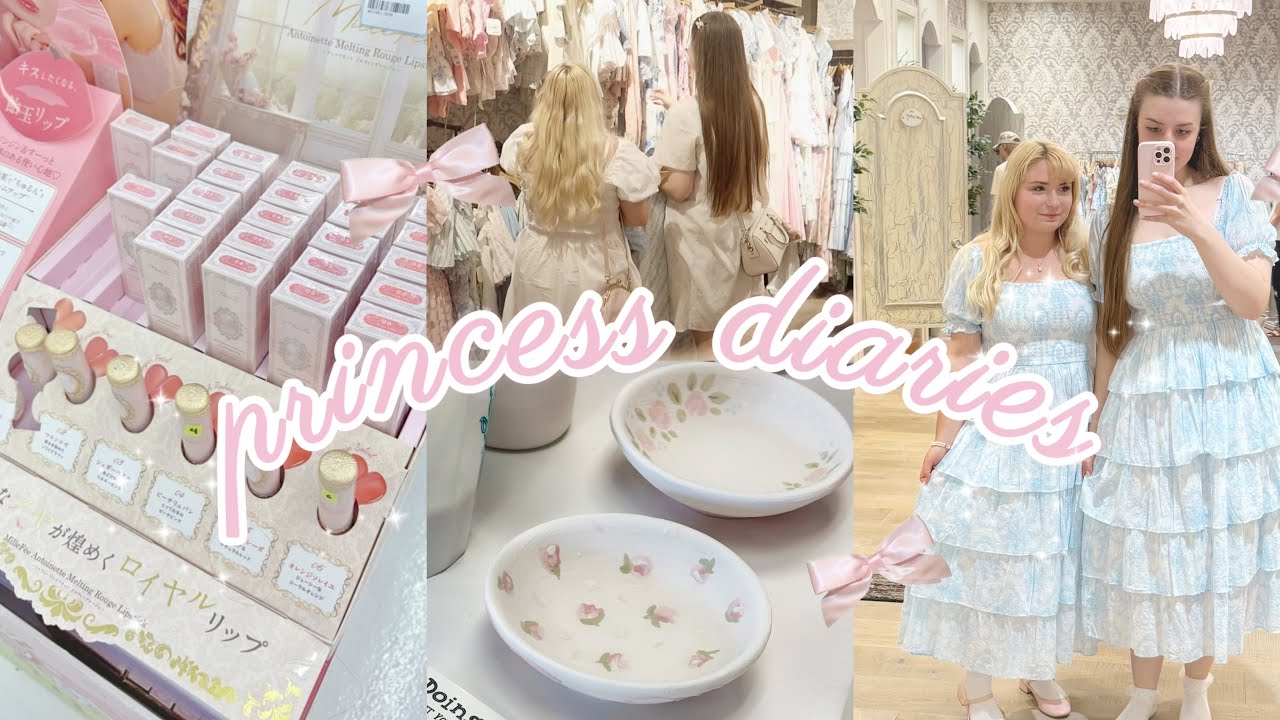 princess diaries ⋆ ˚｡⋆౨ৎ˚ bestie pottery painting, yummy food, & pink princess shopping 🍰💭♡