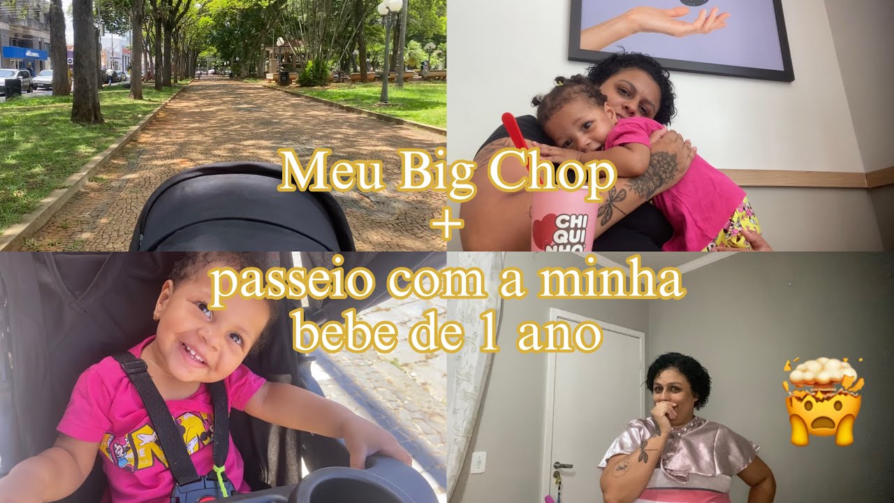 Big Chop: meu cabelo ficou MUITO CURTO😱(reação + passeio com a minha bebê de 1 ano 💖)