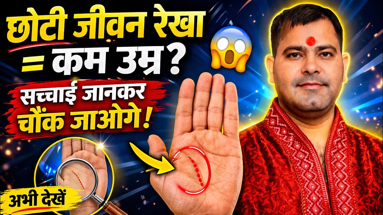 Hatheli Mein Choti Aayu Rekha | Aayu Rekha Ki Jankari | Aayu Rekha Kaise Dekhe | Jeevan Rekha